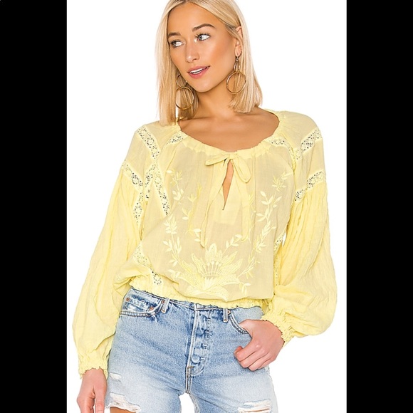 Free People NWT Maria Maria lace & crochet blouse - Picture 3 of 7